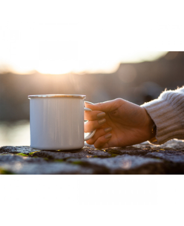 Kubek emaliowany 500 ml, biały